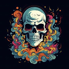 Skull art illustration