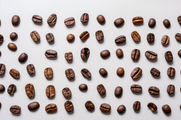 Dark roasted coffee beans background 1