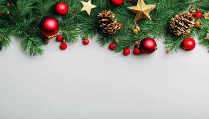 Naklejka na ściany i meble Bordo natalizio isolato su sfondo bianco