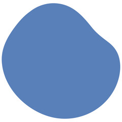 Forme abstraite dessinée ronde bleue