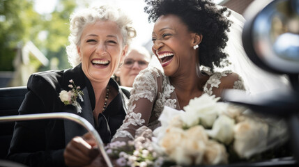 The wedding of two lgbt older women