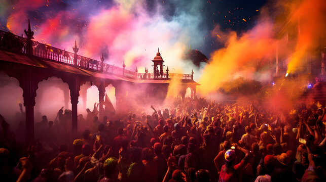 Holi is a spring festival in India with vibrant colors