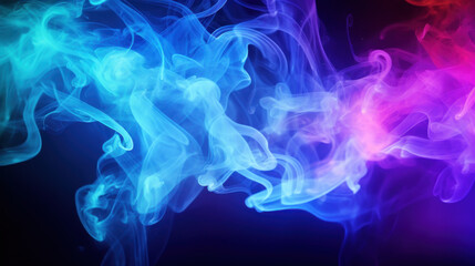 Obraz premium Colorful smoke on black background