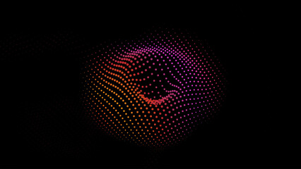 Abstract waveform net pulsating hole dots nodes banner resilience energy power big data technology explosion