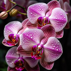 Orchids flowers. Generative AI