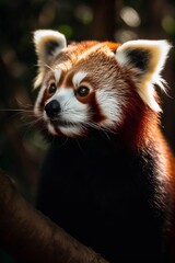 Obraz premium Raccoon sitting on a tree branch
