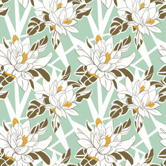 Seamless repeating pattern of flowers