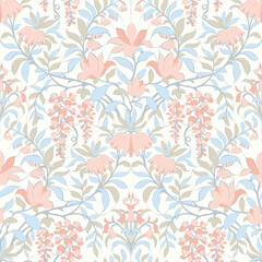 Seamless repeating pattern of flowers