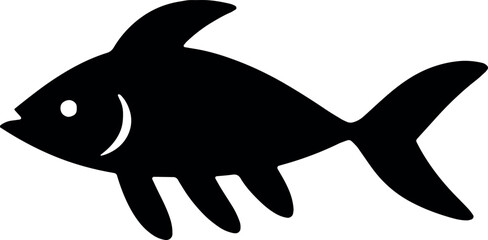 Fototapeta premium Transparent silhouette of a fish, gracefully swimming with elegant curves and fins, embodying the beauty of aquatic life. Generative AI 