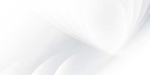 Abstract white and gray color background with geometric round shape. Vector illustration.