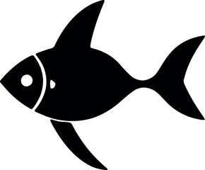 A graceful silhouette of a fish gliding through water, captured in transparent beauty. Generative AI 