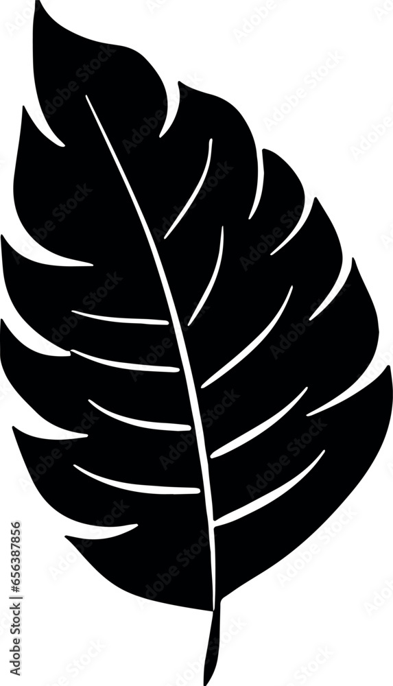 Poster tropical vibes in vector form - elegant palm leaf silhouettes against a transparent backdrop, for a 