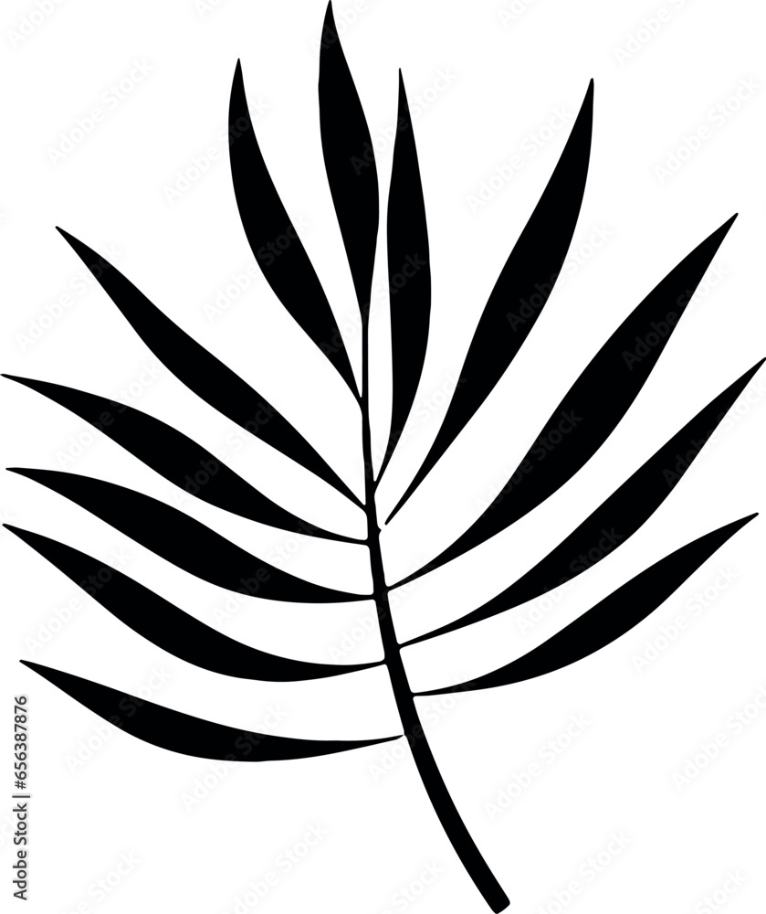 Poster tropical vibes captured in this vector image featuring palm leaves in silhouettes - perfect for addi