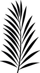 Tropical vibes flourish through vector palm leaf silhouettes, exuding an essence of nature and serenity. Generative AI 