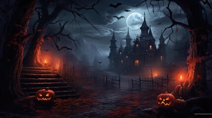 Halloween Night Scene