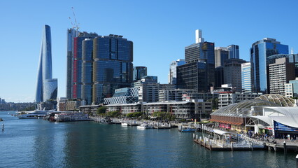 Naklejka premium Skyline Sydney Australia Darling Harbor
