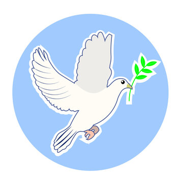 Vector international day of peace sticker design
