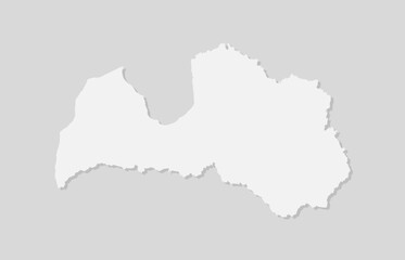 Fototapeta premium Minimal white map Latvia, template Europe country