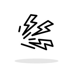 Pain icon in flat style. Injury symbol for your web site design, logo, app, UI Vector 