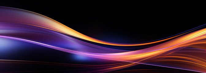 Colorful Streaks on Black Background