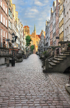 Mariacka Street in the old town of Gdańsk in Poland