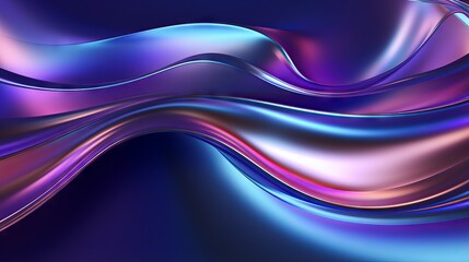 Metallic liquid background with abstract waves and tech innovation concept