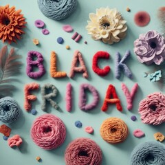 illustration for advertising campaign about Black Friday worldwide