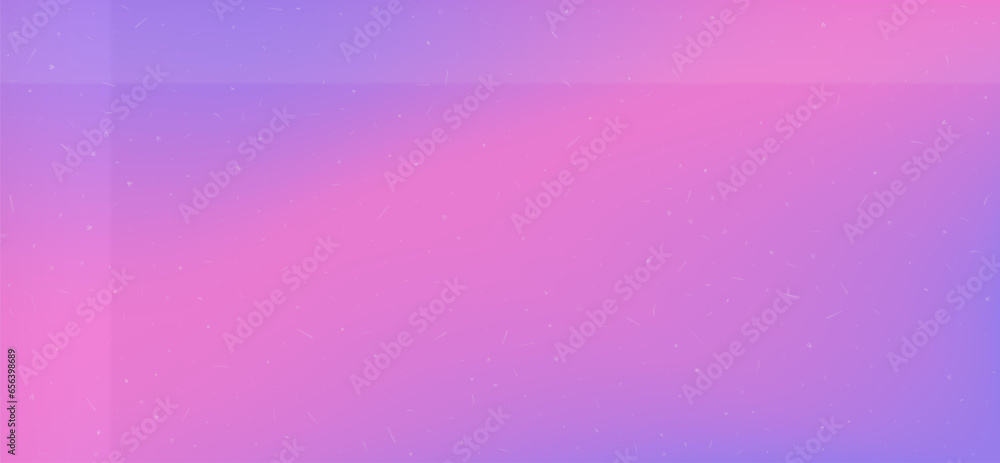Poster Aura background with folded paper effect. Noisy overlay texture with dots and scratches. Trendy vibrant vector background. Purple and pink color.