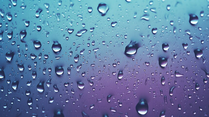 Backdrop featuring glistening water droplets on a metallic blue and dark purple surface. 