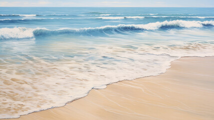 Fototapeta na wymiar waves on the beach. Generative AI
