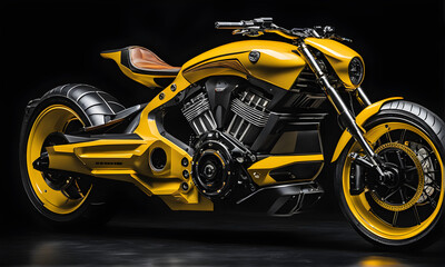Beautiful motorcycle with modern automobile concept