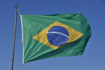 Flaga Brazylii, sztandar, kraj, symbol, krajowego,  baner, narody, ilustracja, patriotyzm, oznaczenie - obrazy, fototapety, plakaty