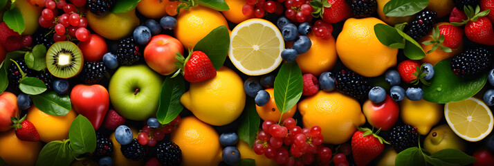 Fototapeta na wymiar fruits background colors Texture fruits pattern