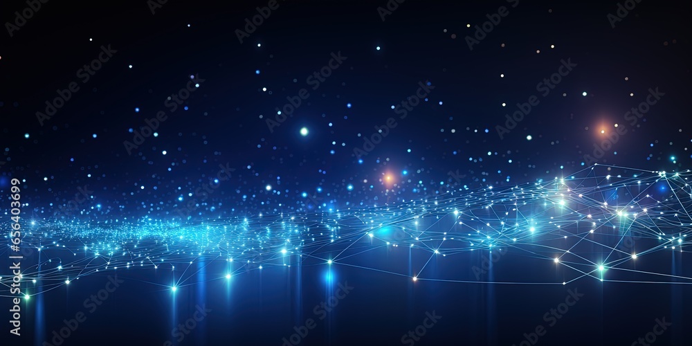 Poster abstract digital background. data universe illustration. ideal for depicting network abilities, tech