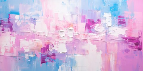 Closeup of abstract rough colorful multicolored pink art painting texture, with oil brushstroke, pallet knife paint on canvas, dripping color