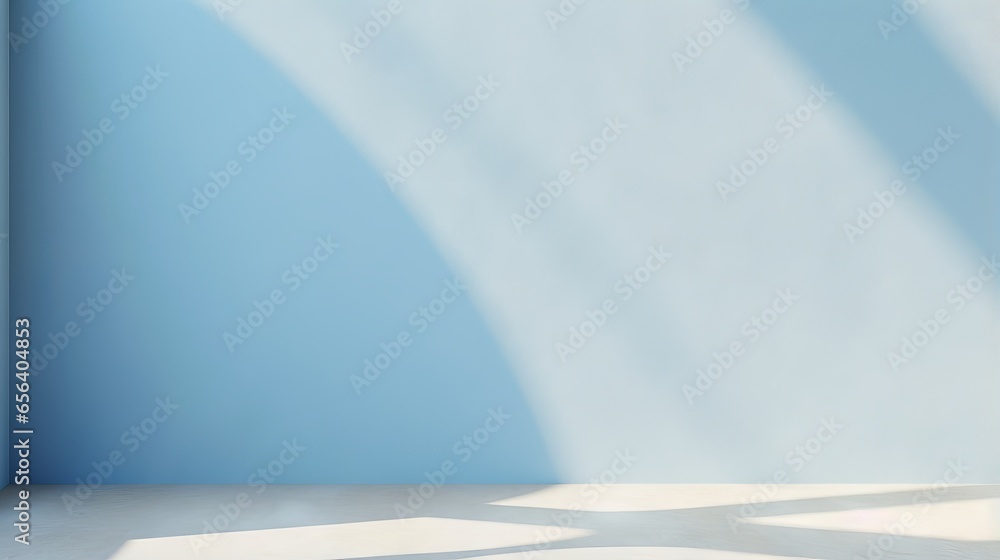 Poster light blue abstract background with window shadows for product display