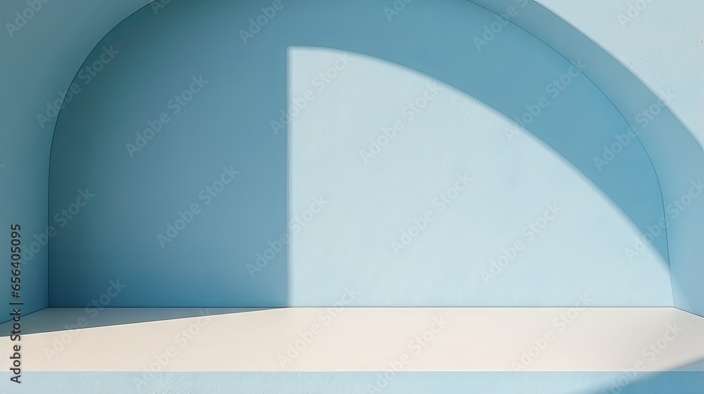 Poster abstract light blue background with window shadows for product display