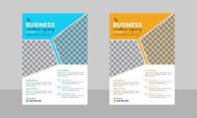Business Flyer Design Template Vector, book cover, layout in A4 size.