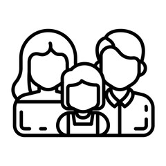 Family icon in vector. Illustration