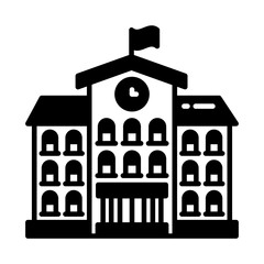 School icon in vector. Illustration