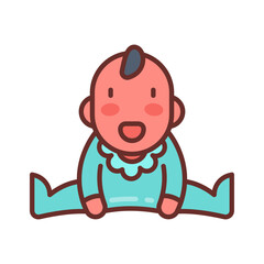Baby Boy icon in vector. Illustration