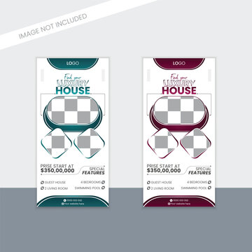 Creative modern rack card design template