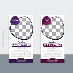 Creative modern rack card design template