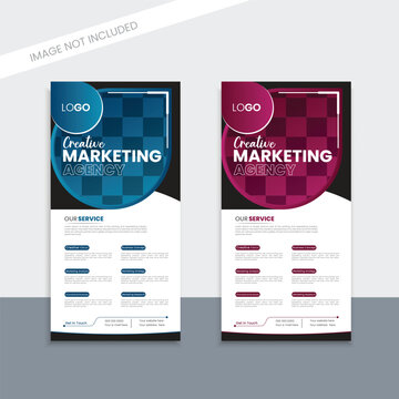 Creative modern rack card design template