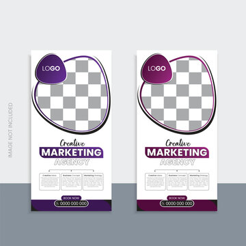 Creative modern rack card design template