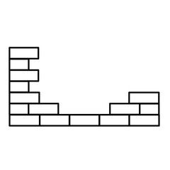 brick wall line icon