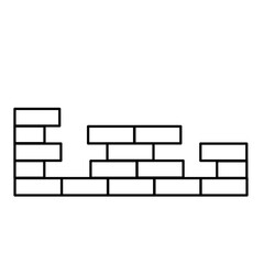 brick wall line icon