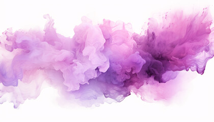 Fototapeta premium Pink and Purple Clouds on White
