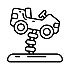 Playground Car icon in vector. Illustration