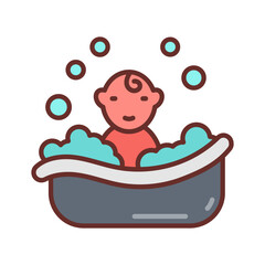 Bathing icon in vector. Illustration